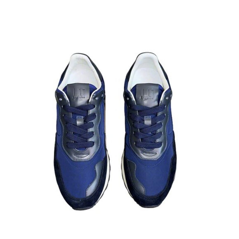 Dunhill Lace-Up Casual Sneakers Blue